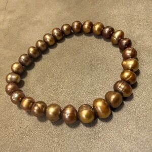 Elegant Chocolate Brown Pearl Bracelet